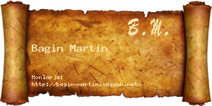 Bagin Martin névjegykártya